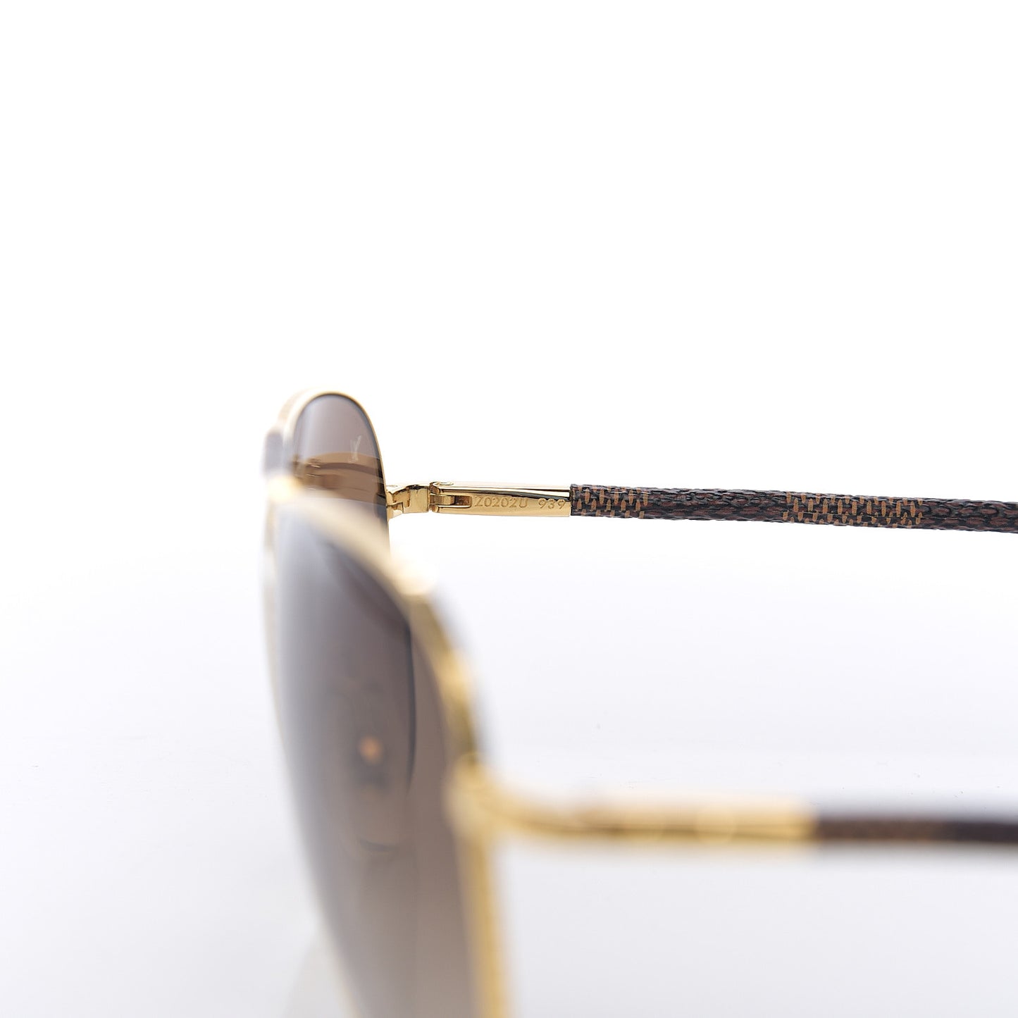 Damier Ebene Conspiration Pilote Aviator Sunglasses Z0202U Gold