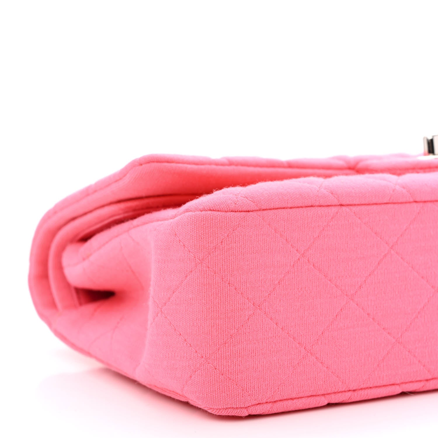 Chanel Jersey Quilted Medium Double Flap Dark Pink 8 of 10
