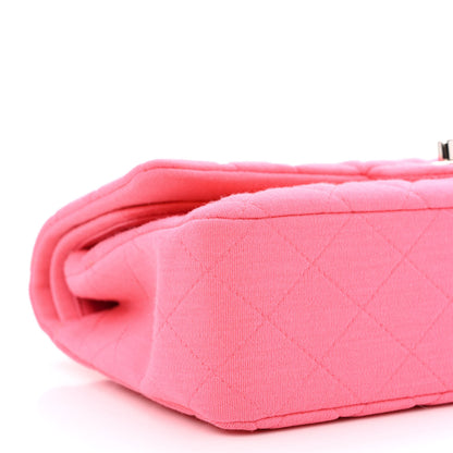 Chanel Jersey Quilted Medium Double Flap Dark Pink 8 of 10