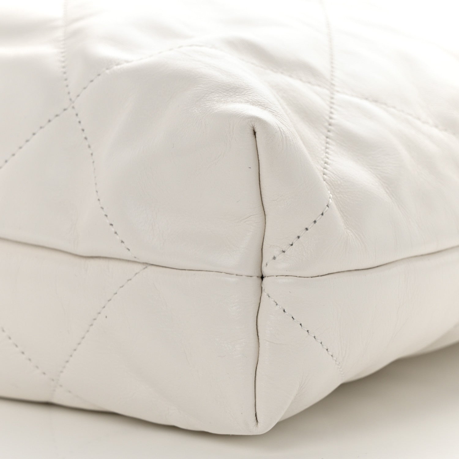 Chanel Shiny Calfskin Quilted Chanel 22 White 12 of 12