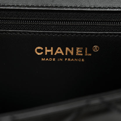 Chanel Shiny Lambskin Quilted Small Maxi CC Flap Black 6 of 10