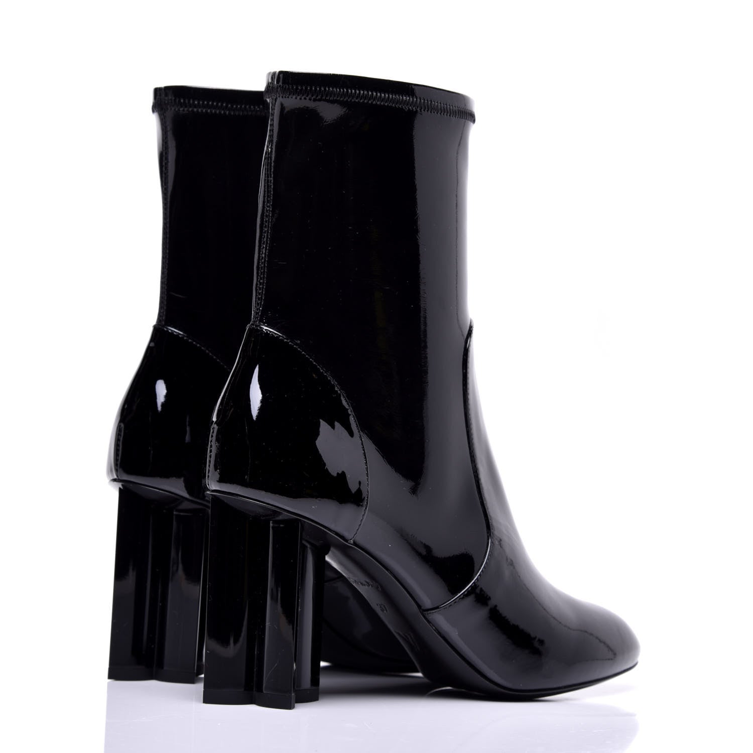 Louis Vuitton Patent Silhouette Ankle Boots 37 Black 4 of 8