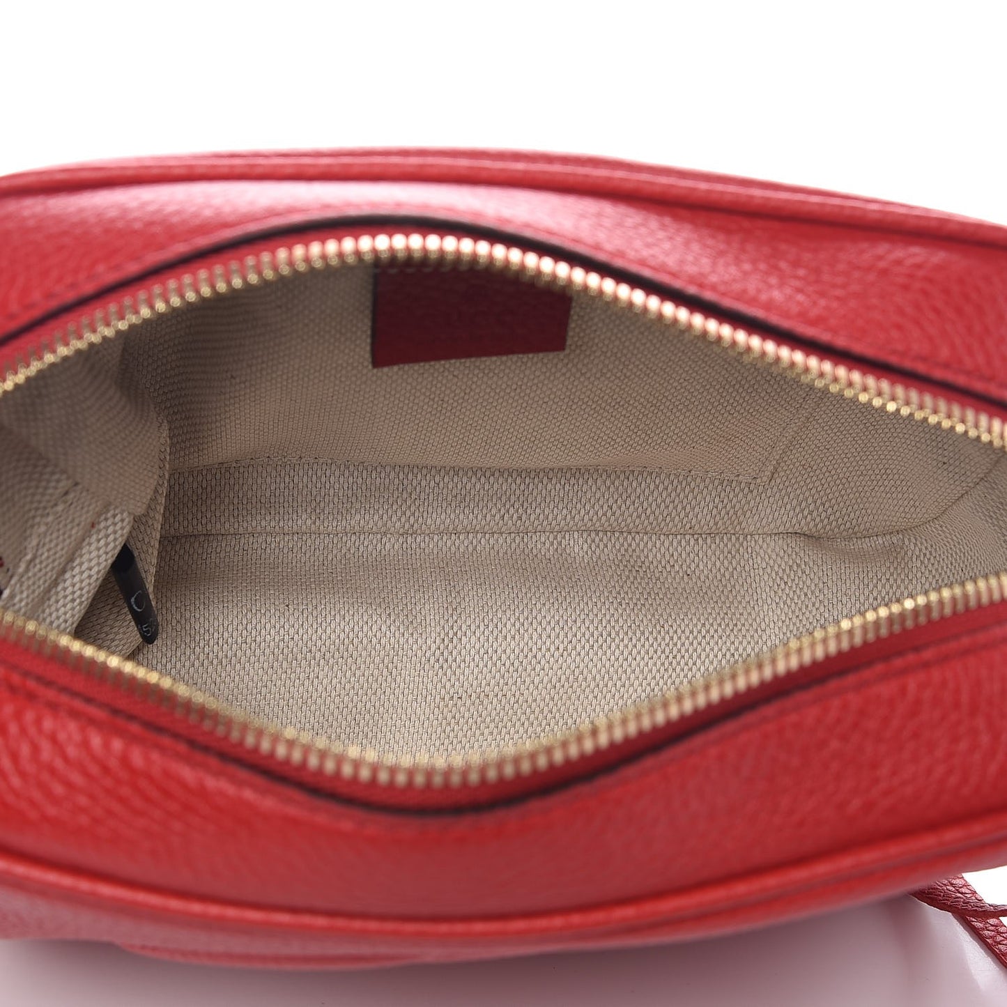 Pebbled Calfskin Small Soho Disco Bag Vibrant Red