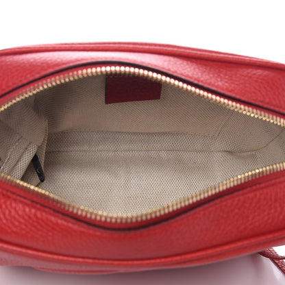 Gucci Pebbled Calfskin Small Soho Disco Bag Vibrant Red 5 of 7