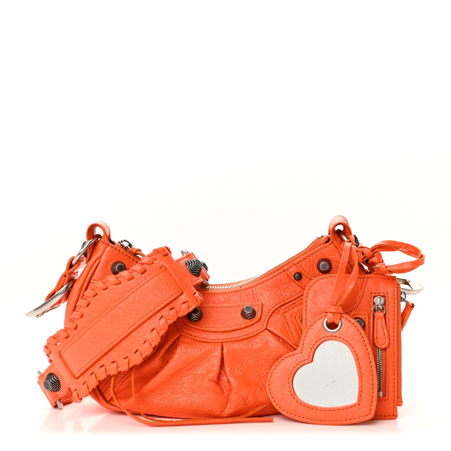 Balenciaga Agneau Arena Le Cagole Shoulder Bag XS Orange 1756112