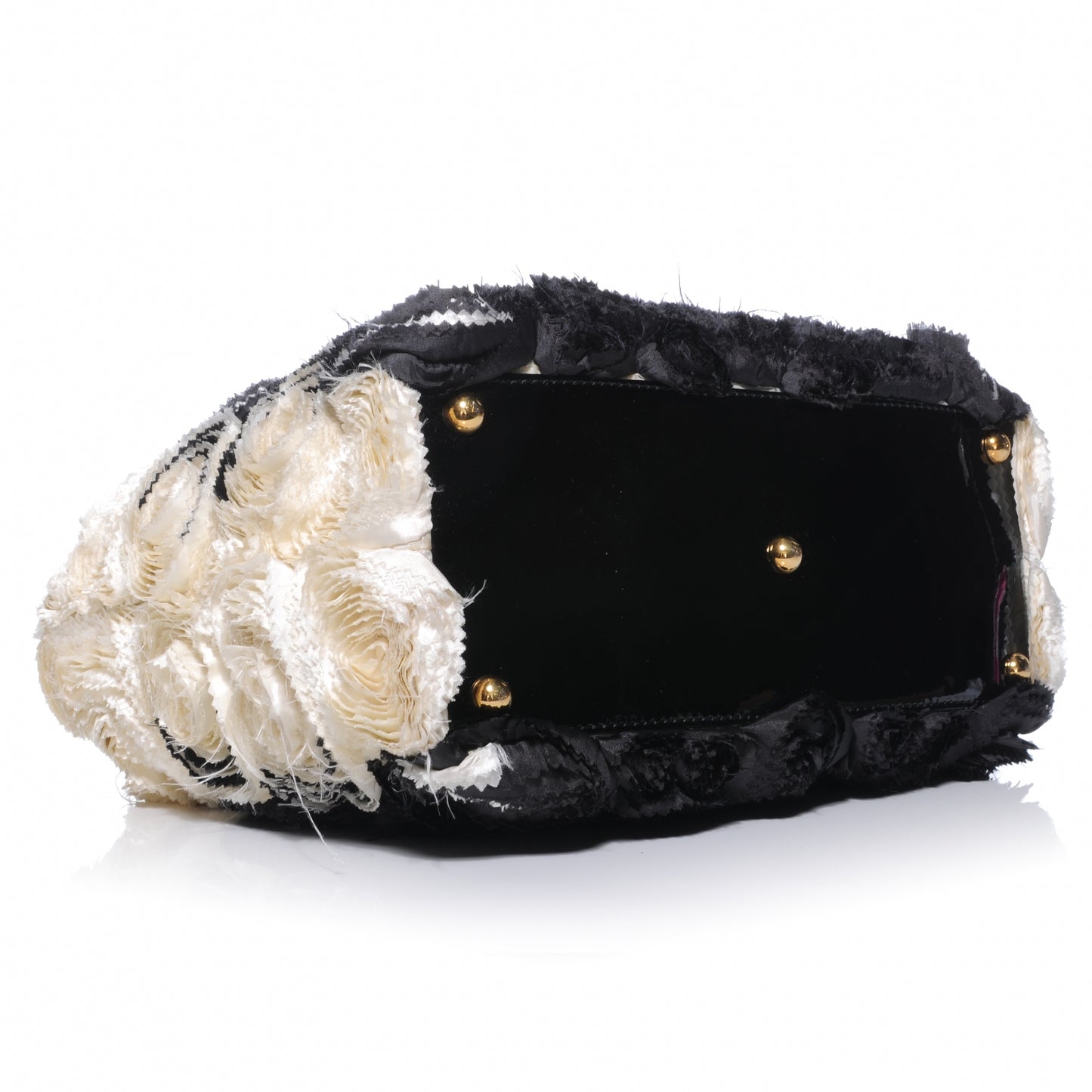 Silk Rosier Tote Ivory Black