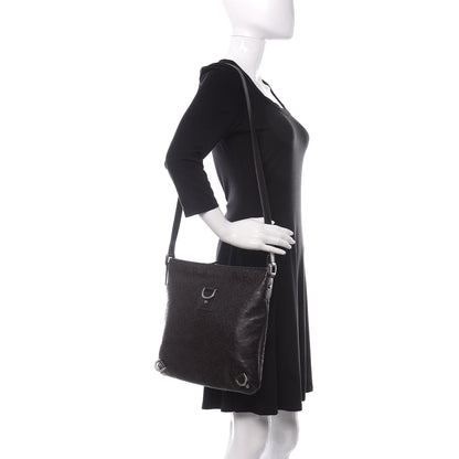 Gucci Calfskin Horsebit Embossed Abbey Messenger Dark Brown 2 of 10