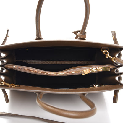 Saint Laurent Grained Calfskin Small Sac de Jour Taupe 7 of 8
