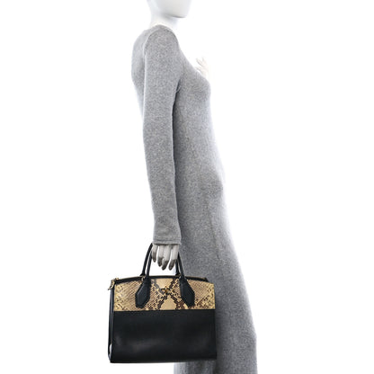 Louis Vuitton Taurillon Python City Steamer MM Black 2 of 9