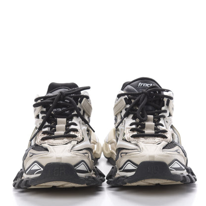 Balenciaga Rubber Mesh Bi-Color Womens Track.2 Open Sneakers 39 Beige Black 2 of 7