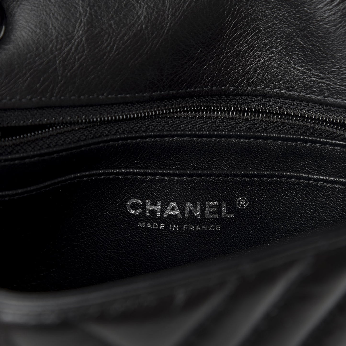 Aged Calfskin Chevron Quilted 2.55 Reissue Mini Flap So Black