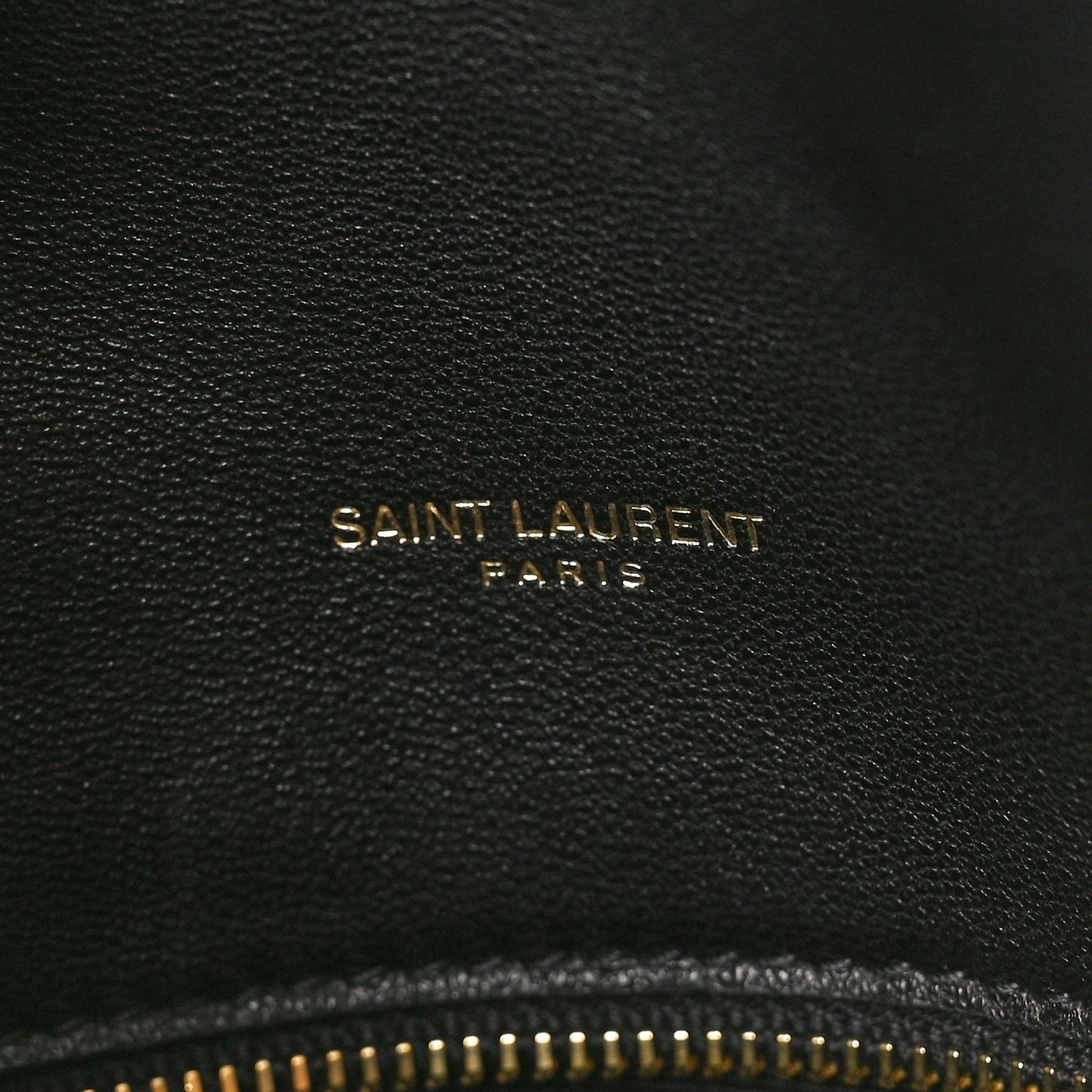 Lambskin Quilted Tri-Metal Small Loulou Puffer Monogram Chain Satchel Black