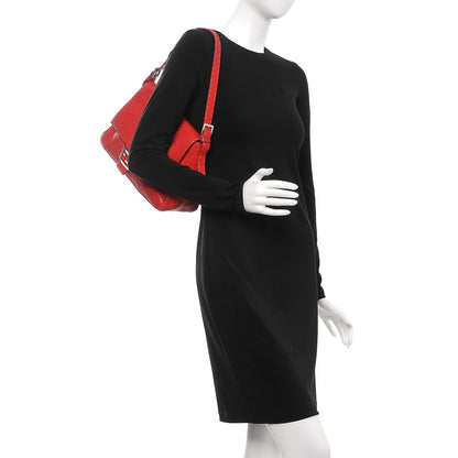 Fendi Calfskin Romano Selleria Forever Mama Baguette Red 2 of 14
