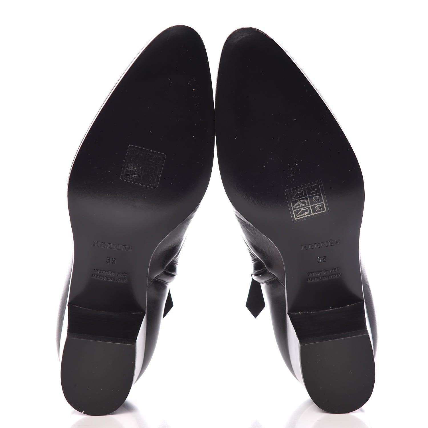 Hermes Goatskin Sixtine Ankle Boots 39 Black 5 of 10