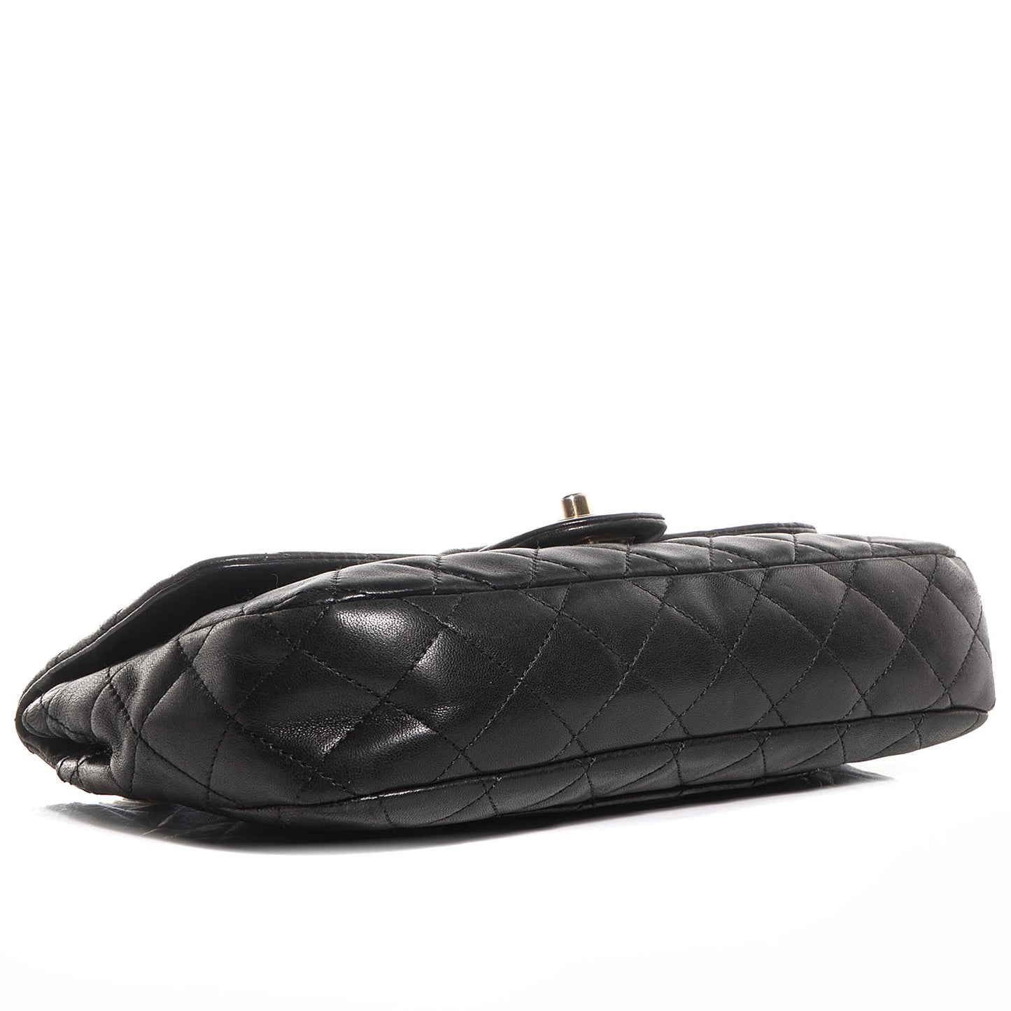Lambskin Quilted Cruise Charm Medium Flap Black