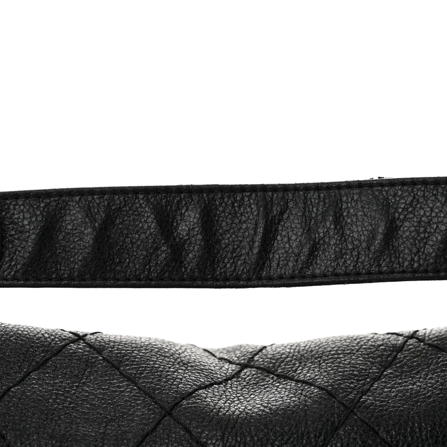Glazed Calfskin Stitched XL On The Road Flap Black
