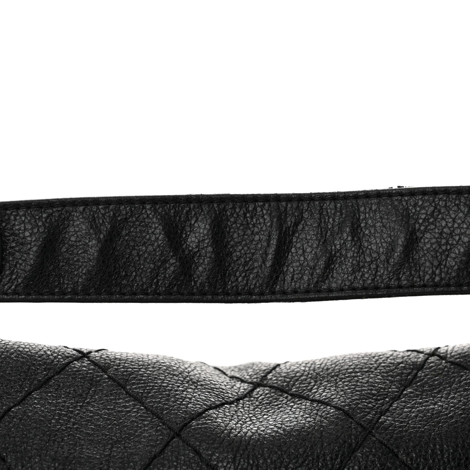 Chanel Glazed Calfskin Stitched XL On The Road Flap Black 12 of 15
