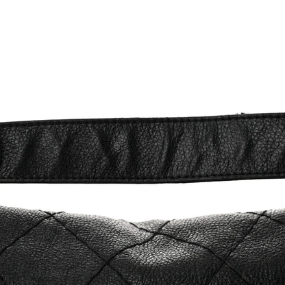 Chanel Glazed Calfskin Stitched XL On The Road Flap Black 12 of 15