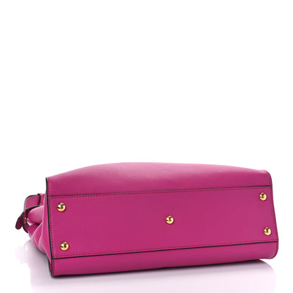 Fendi Vitello Seta Medium Peekaboo Iconic Satchel Magenta 4 of 8