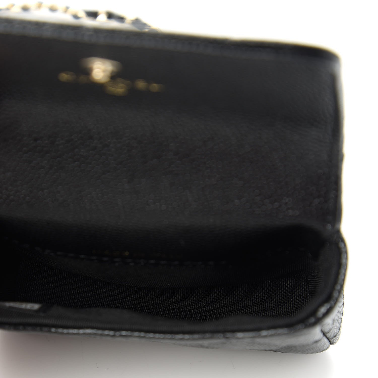 Chanel Caviar Quilted Mini Pearl On Top Coin Purse With Chain Black 5 of 11