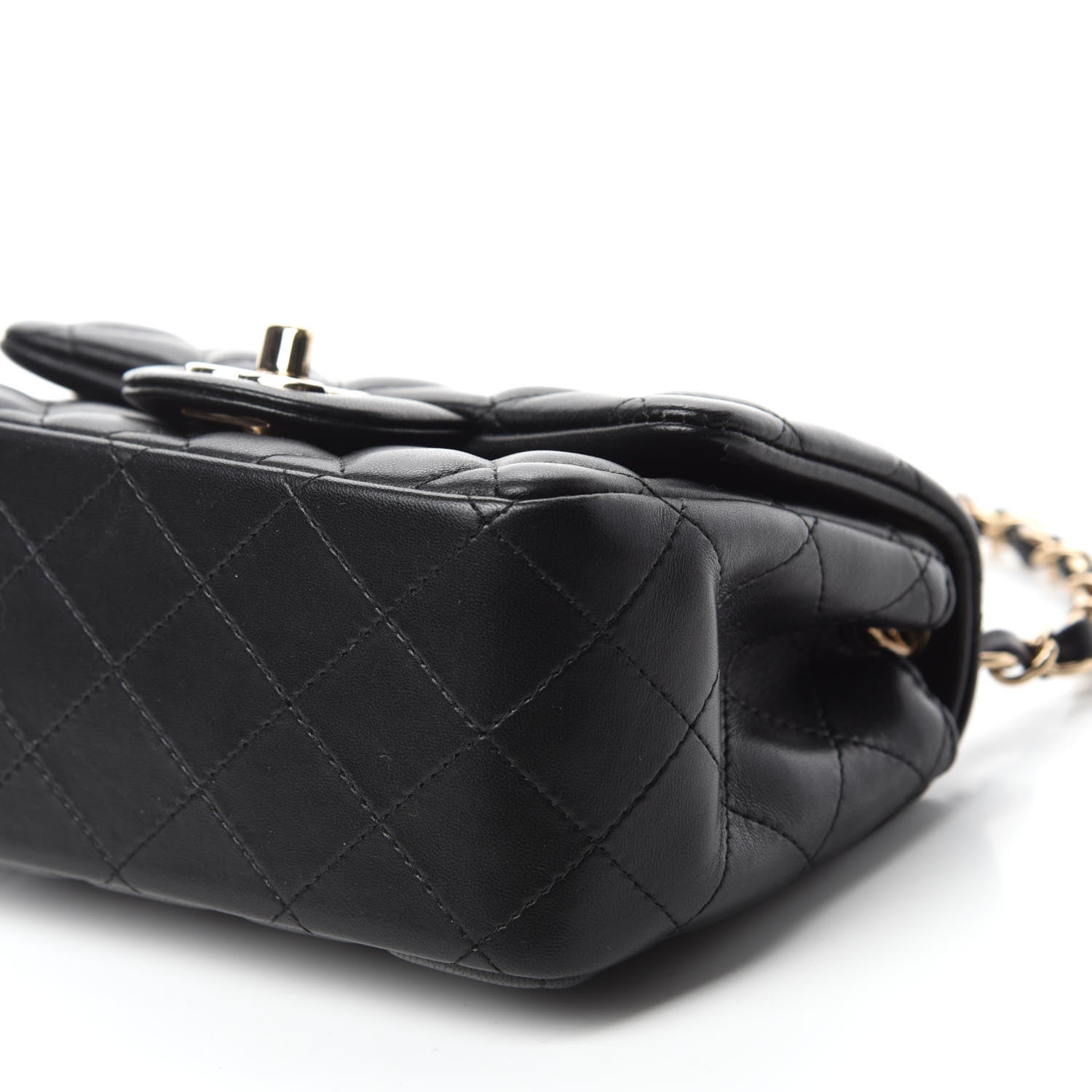 Chanel Lambskin Quilted Mini Square Flap Black 7 of 12