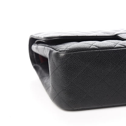 Chanel Caviar Quilted Jumbo Double Flap Black 7 of 9