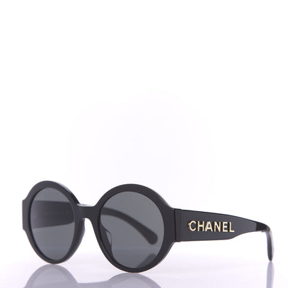Chanel Acetate Polarized Round Sunglasses 5410 Black 1 of 7