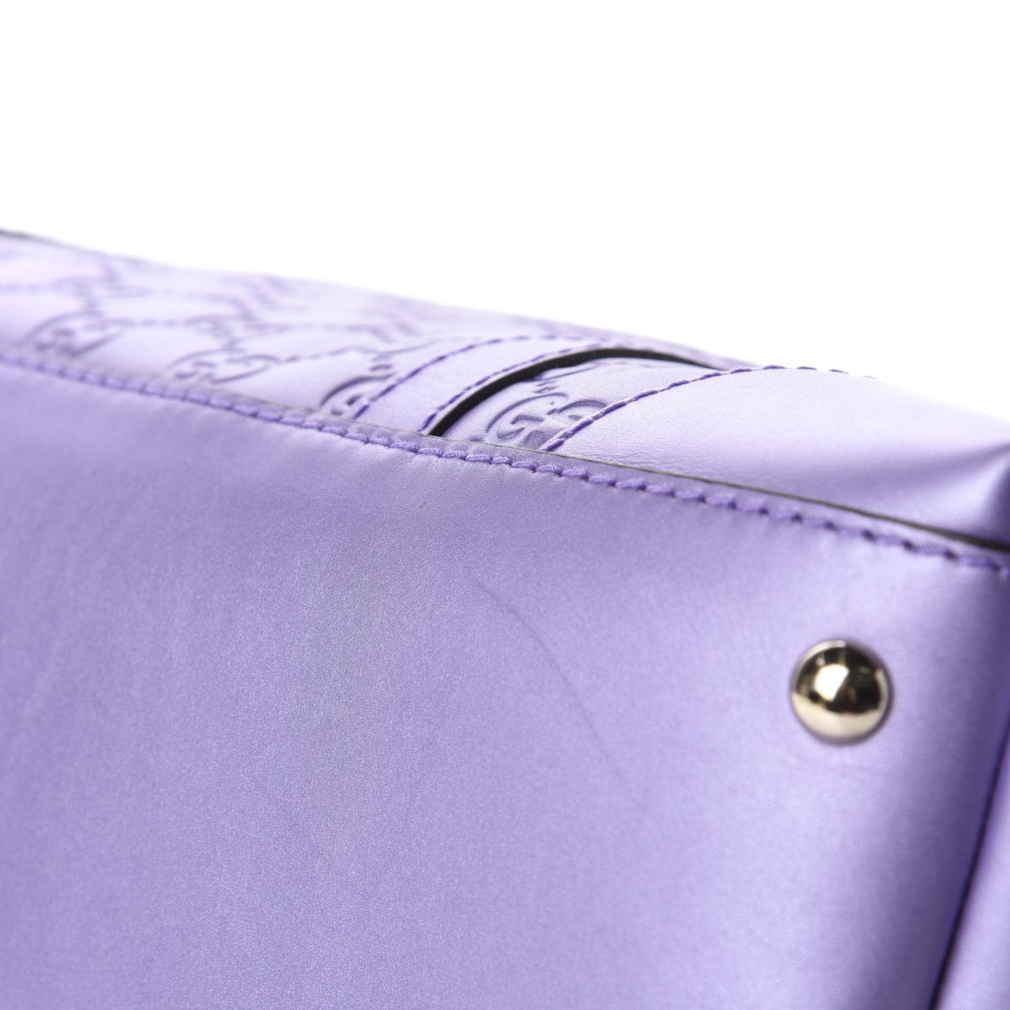 Metallic Guccissima Lovely Heart Tote Purple