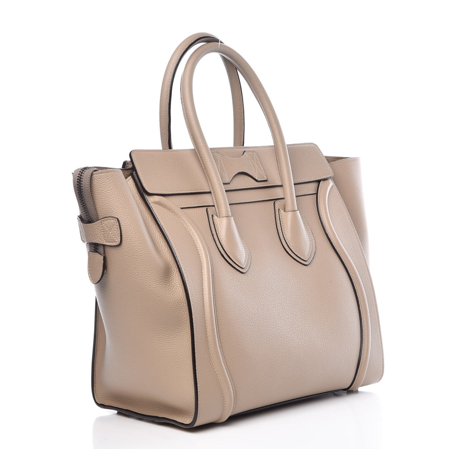 Drummed Calfskin Mini Luggage Dune