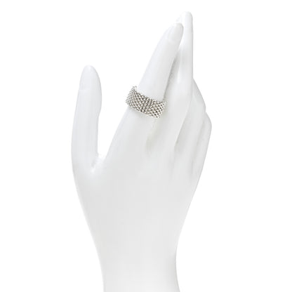 Tiffany Sterling Silver Somerset Mesh Ring 53 6.5 2 of 4