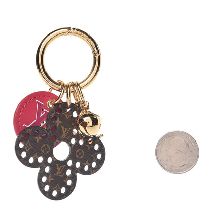 Louis Vuitton Monogram Fetish Flower Perforated Bag Charm Pink 2 of 4