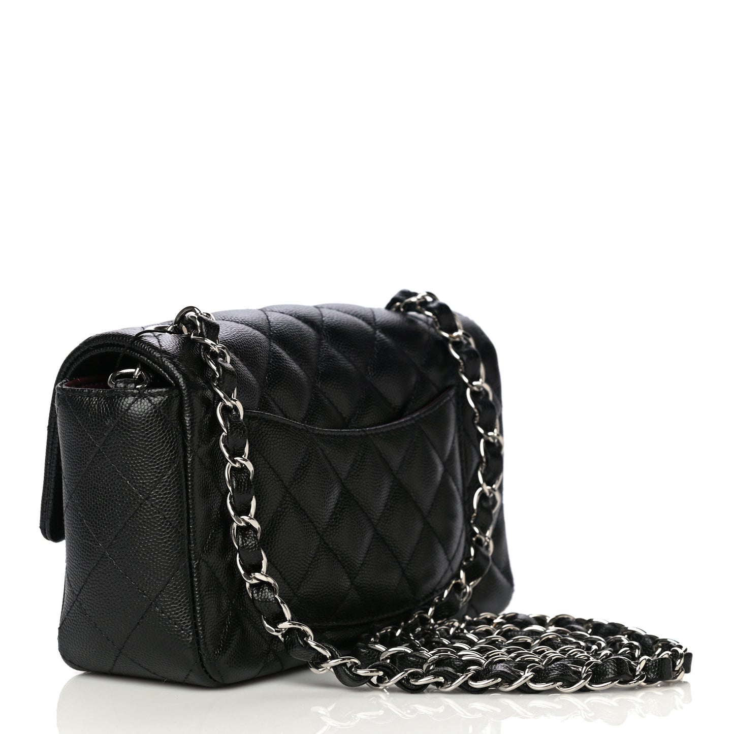 Caviar Quilted Mini Rectangular Flap Black