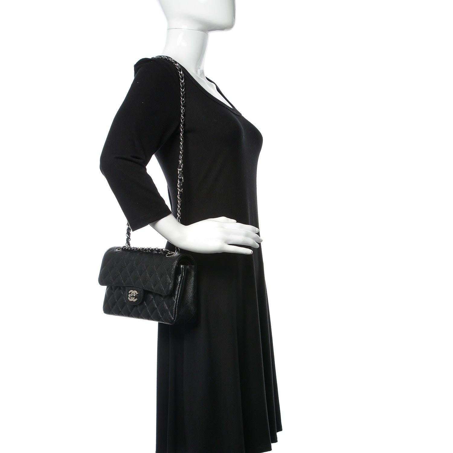 Chanel Caviar Quilted Small Double Flap Black 2 of 10
