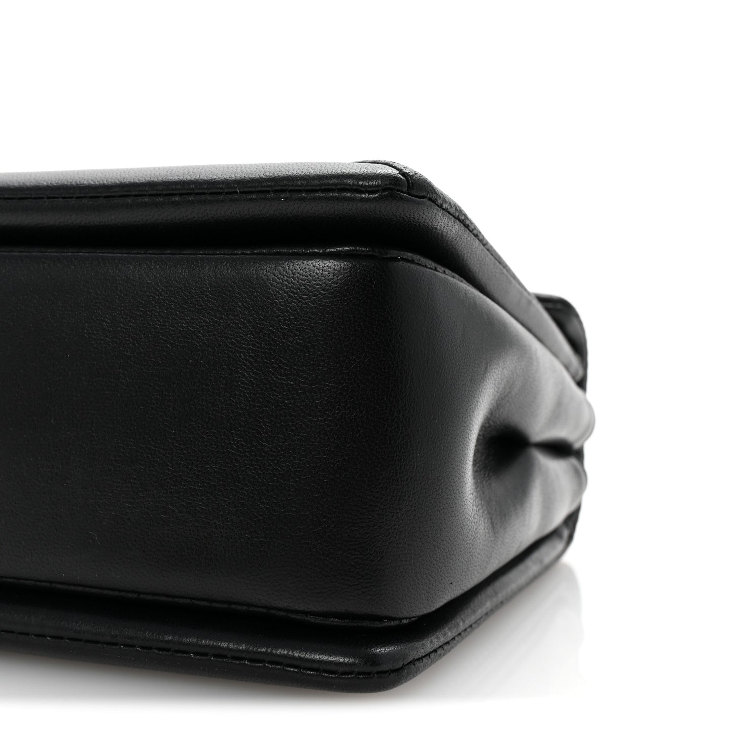 Nappa One Stud Chain Clutch Black