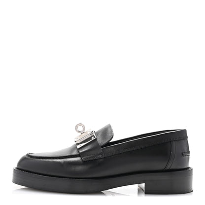 Hermes Calfskin Womens Hot Loafer 36 Black 1 of 11
