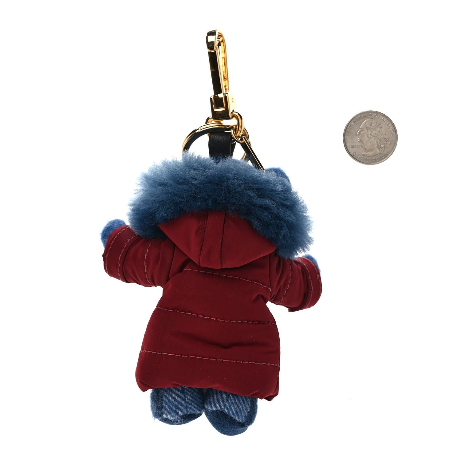 Burberry Cashmere Thomas Teddy Bear Keychain Charm Cadet Blue 2 of 3