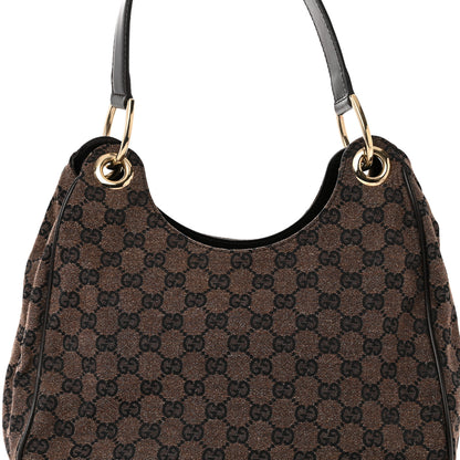 Gucci Monogram Hobo Dark Brown 8 of 10