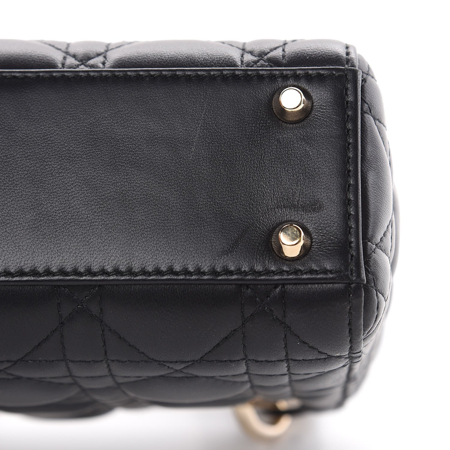 Christian Dior Lambskin Cannage Mini Lady Dior Black 10 of 11