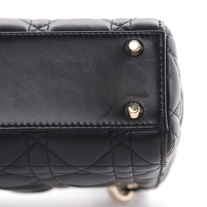 Christian Dior Lambskin Cannage Mini Lady Dior Black 10 of 11