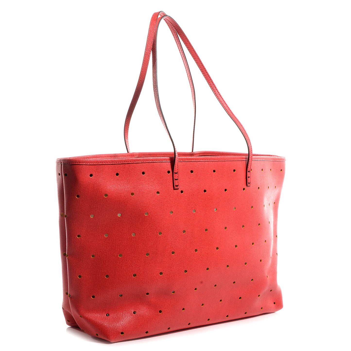 Vitello Perforated Roll Tote Fragola