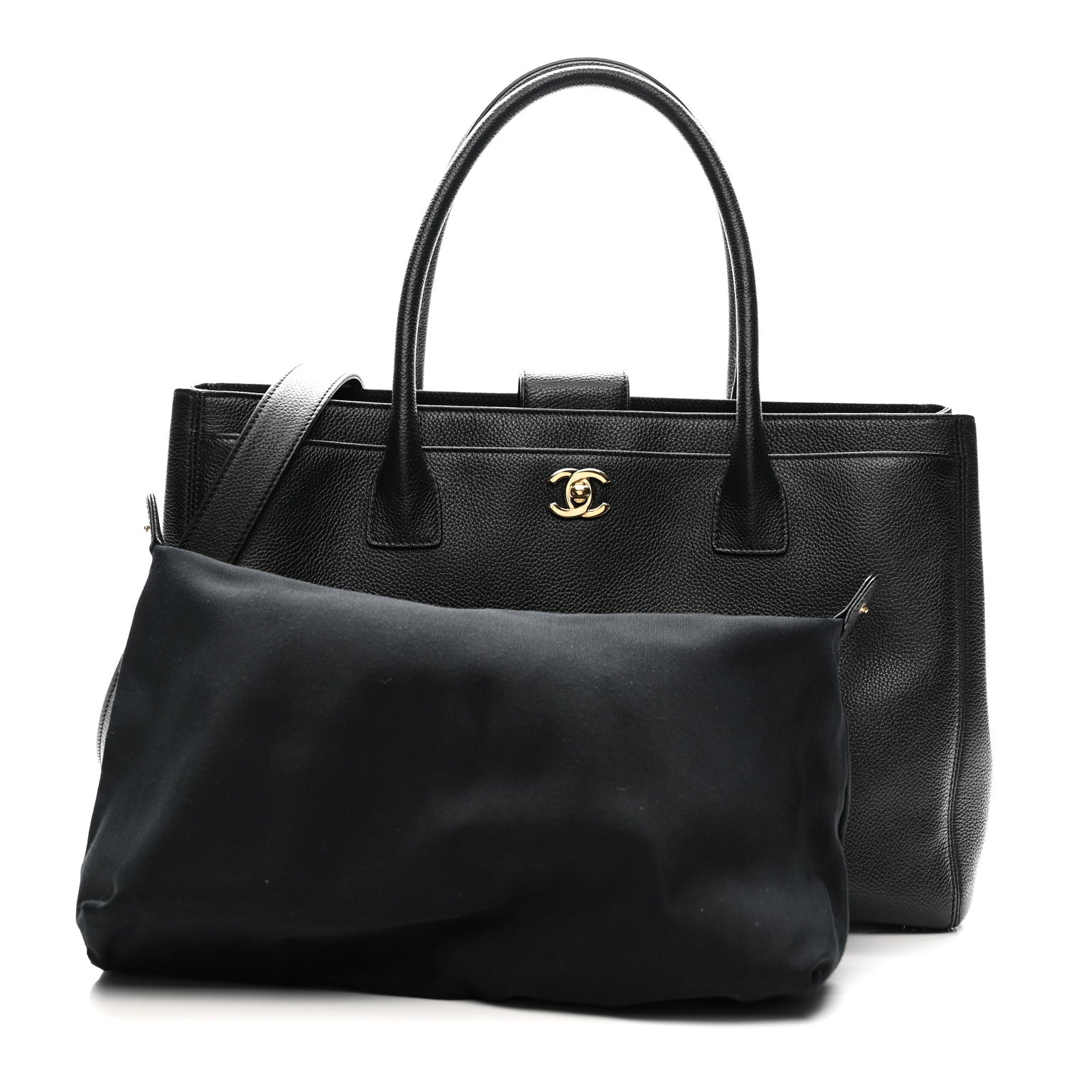 Chanel Calfskin Cerf Executive Shopper Tote Black 2 of 12