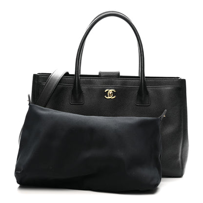 Chanel Calfskin Cerf Executive Shopper Tote Black 2 of 12