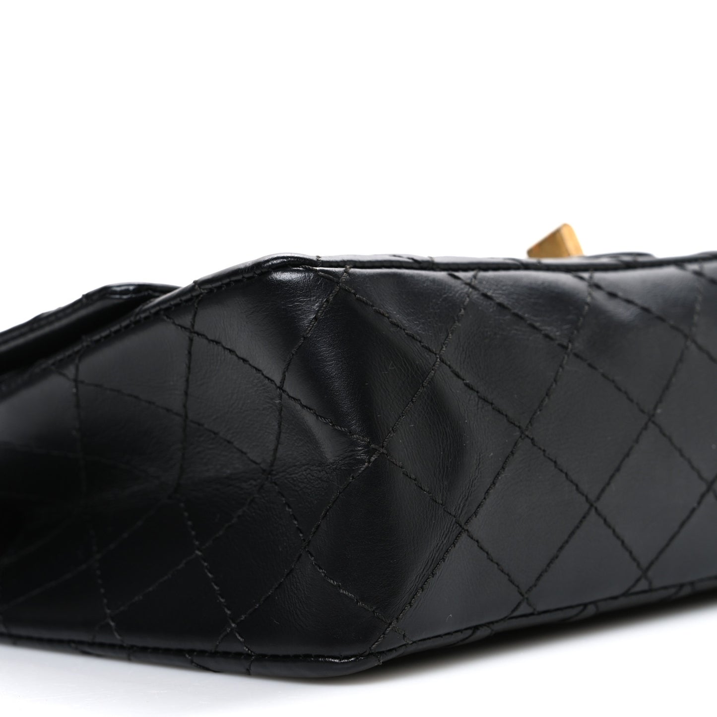 Aged Calfskin Quilted 2.55 Reissue 225 Flap Black