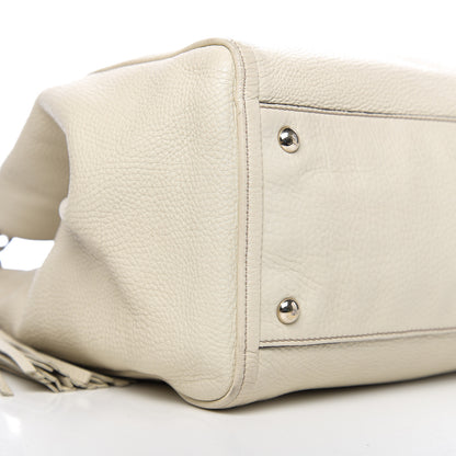 Gucci Pebbled Calfskin Medium Soho Shoulder Bag Off White 9 of 11