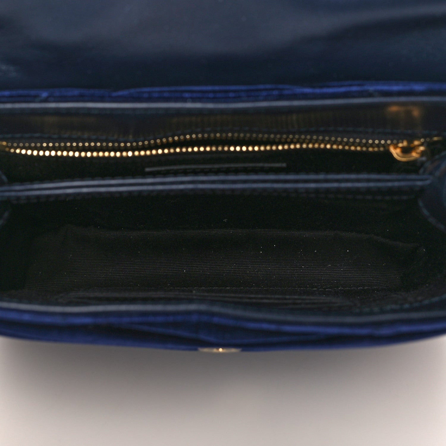 Saint Laurent Velvet Y Quilted Monogram Toy Loulou Crossbody Bag Deep Marine 5 of 10