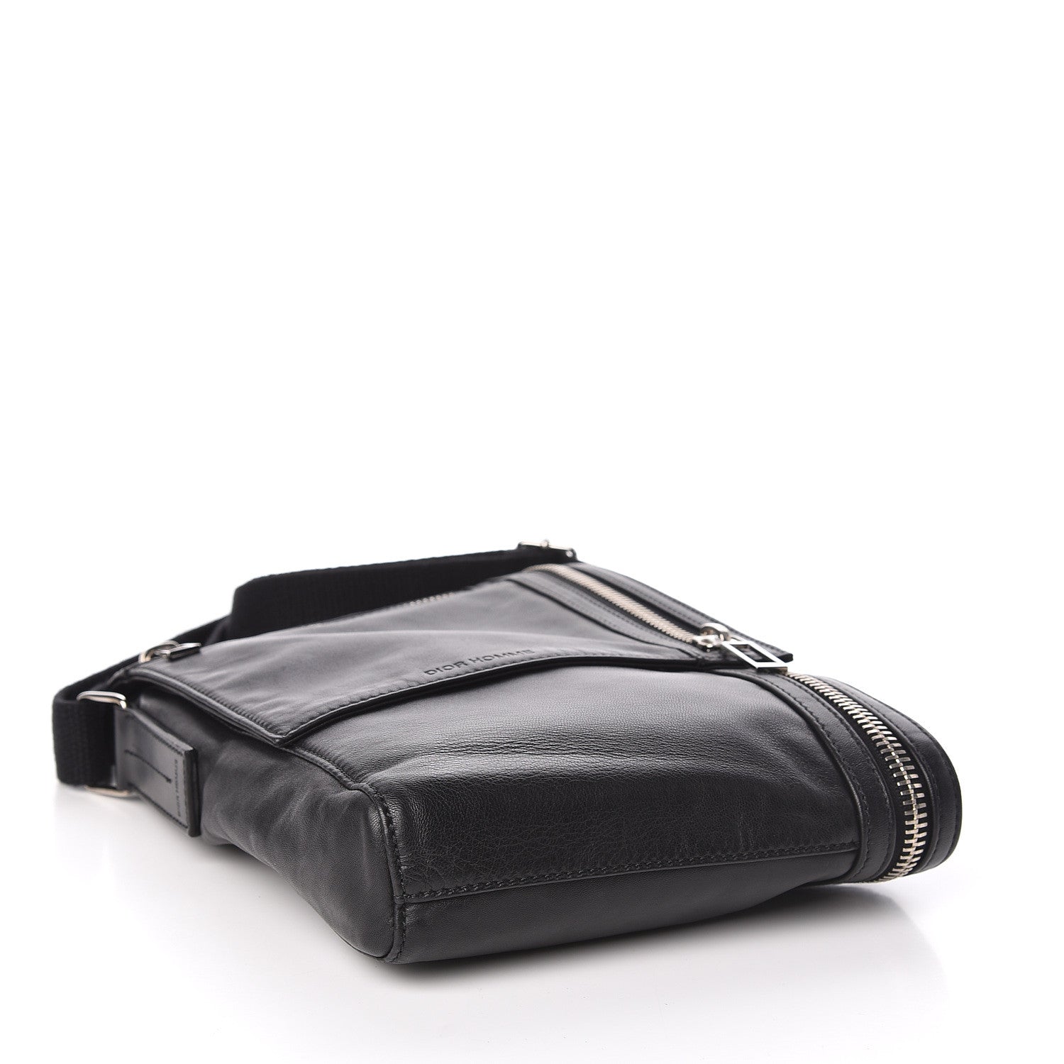 Christian Dior HOMME Calfskin Zip Messenger Black 4 of 10