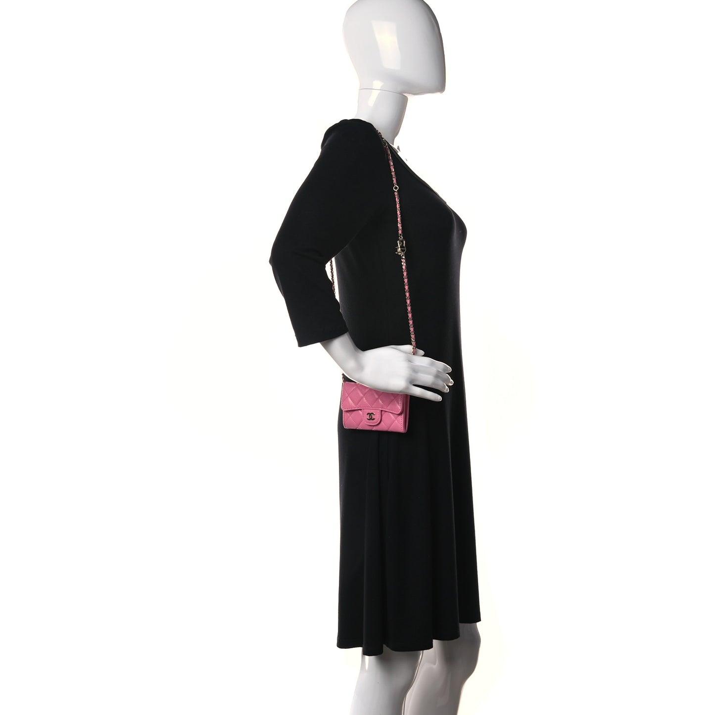 Caviar Quilted Belt Bag Pink