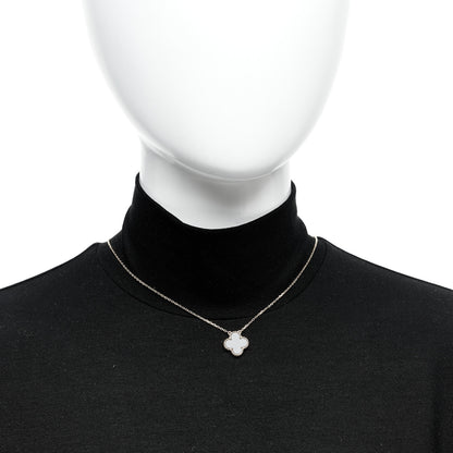 Van Cleef & Arpels 18K Yellow Gold Black Onyx Vintage Alhambra Pendant Necklace 2 of 6