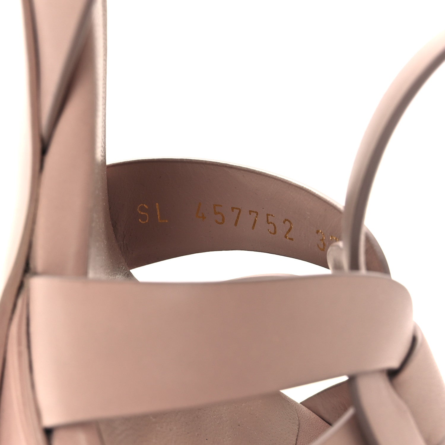 Saint Laurent Calfskin Tribute 105 Platform Sandals 37 Nude 10 of 12