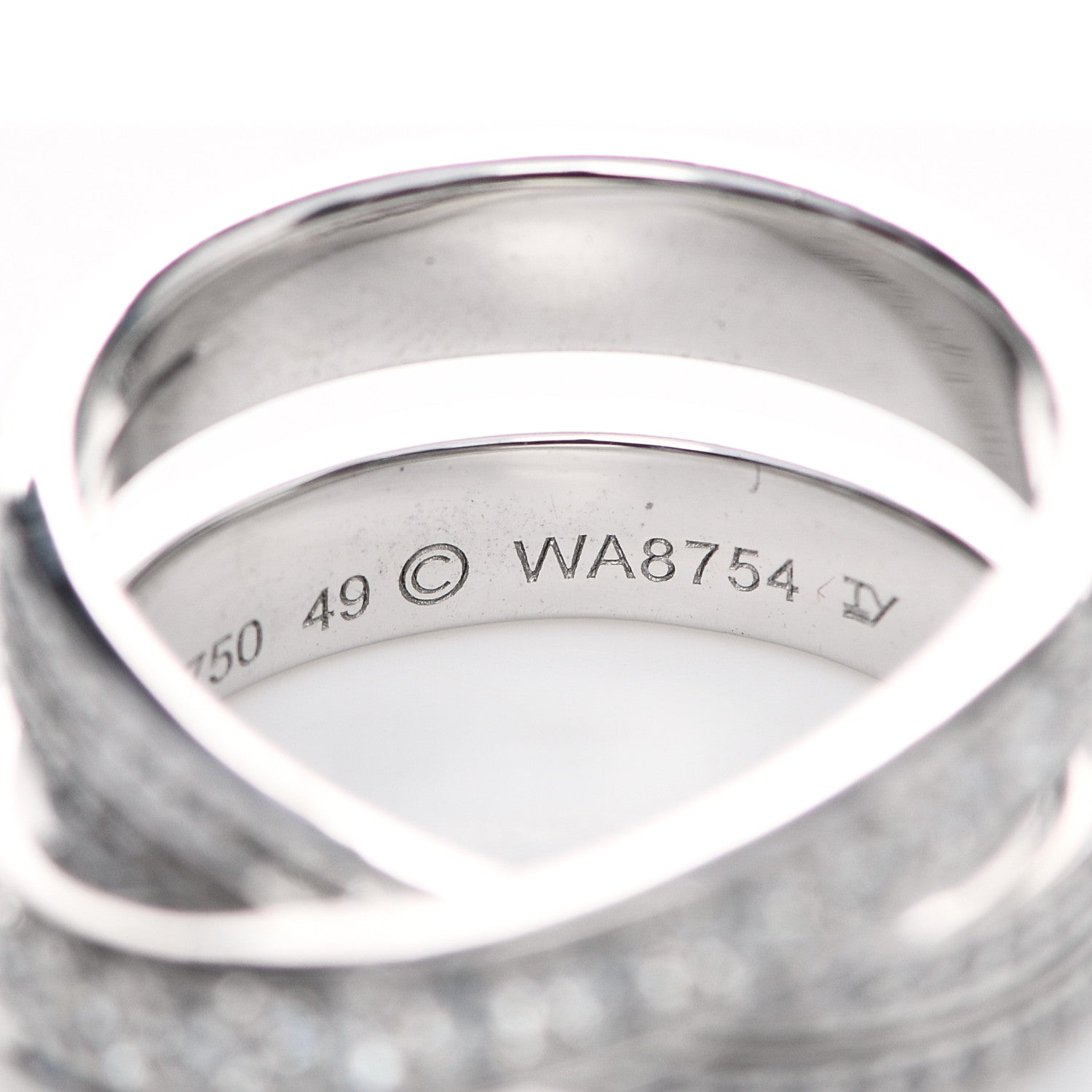 Cartier 18K White Gold Diamond Etincelle de Cartier Ring 49 4.75 6 of 7